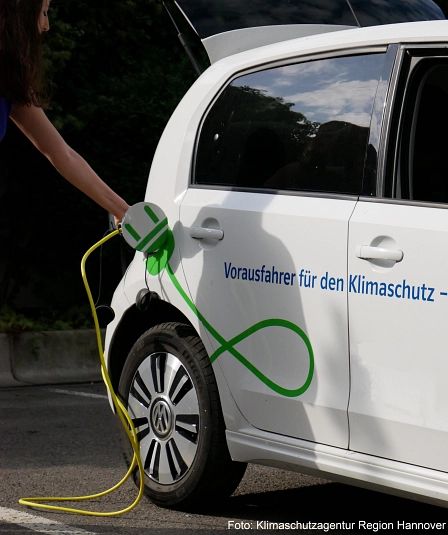 E-Auto betanken © Klimaschutzagentur Region Hannover