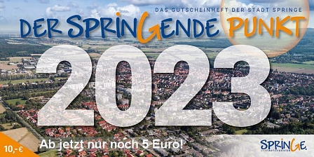 Gutscheinheft 2023 ab sofort nur noch 5 Euro © Stadt Springe