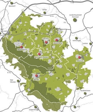 LEADER-Region "Calenberger Land" LEADER-Region "Calenberger Land" © Stadt Springe
