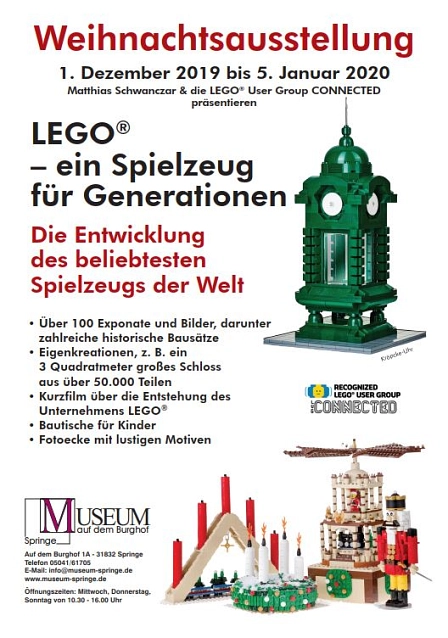 Lego Ausstellung Museum Plakat © Museum auf dem Burghof