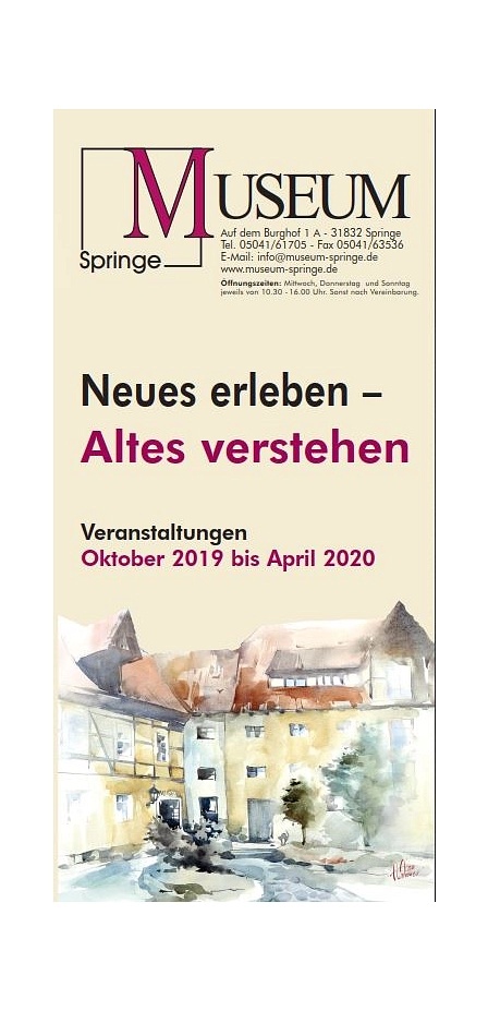 Programm Museum Oktober 2019-April 2020 Titelbild © Museum auf dem Burghof